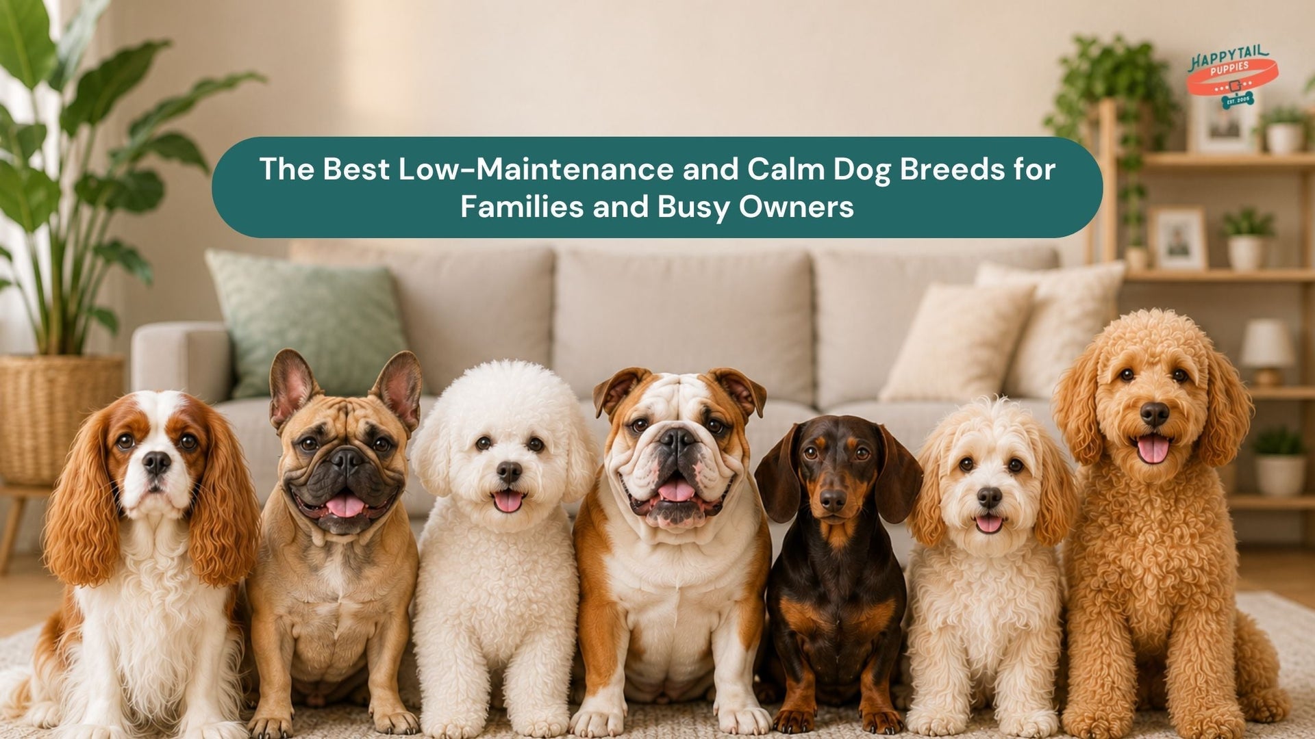 The Best Low-Maintenance and Calm Dog Breeds for Families and Busy Owners