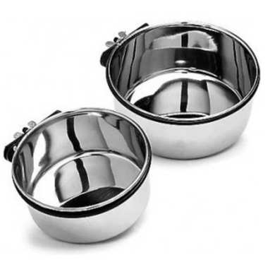 Stainless Steel Crate Clip On Bowls